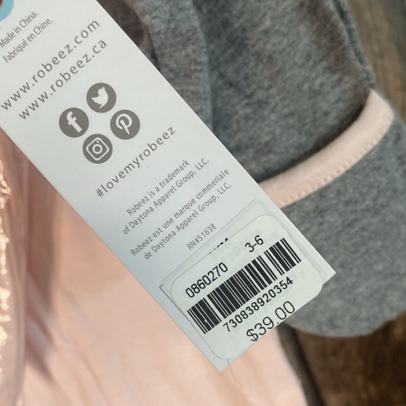 🐰Organic cotton pink bunny onsie with rollable feet and hand - Picture 6 of 16